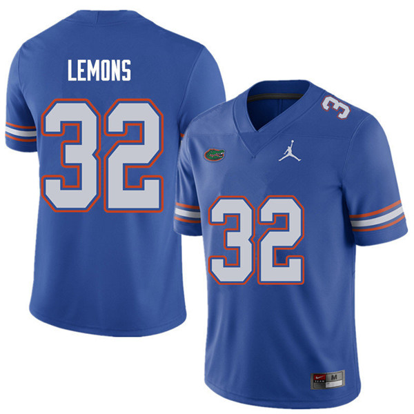 Jordan Brand Men #32 Adarius Lemons Florida Gators College Football Jerseys Sale-Royal